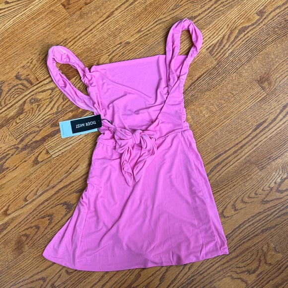 Tiger Mist Pink Ruched Dress - Picture 3 of 5